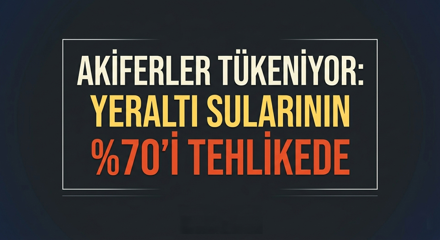 Akiferler Tükeniyor: Yeraltı Sularının %70'i Tehlikede