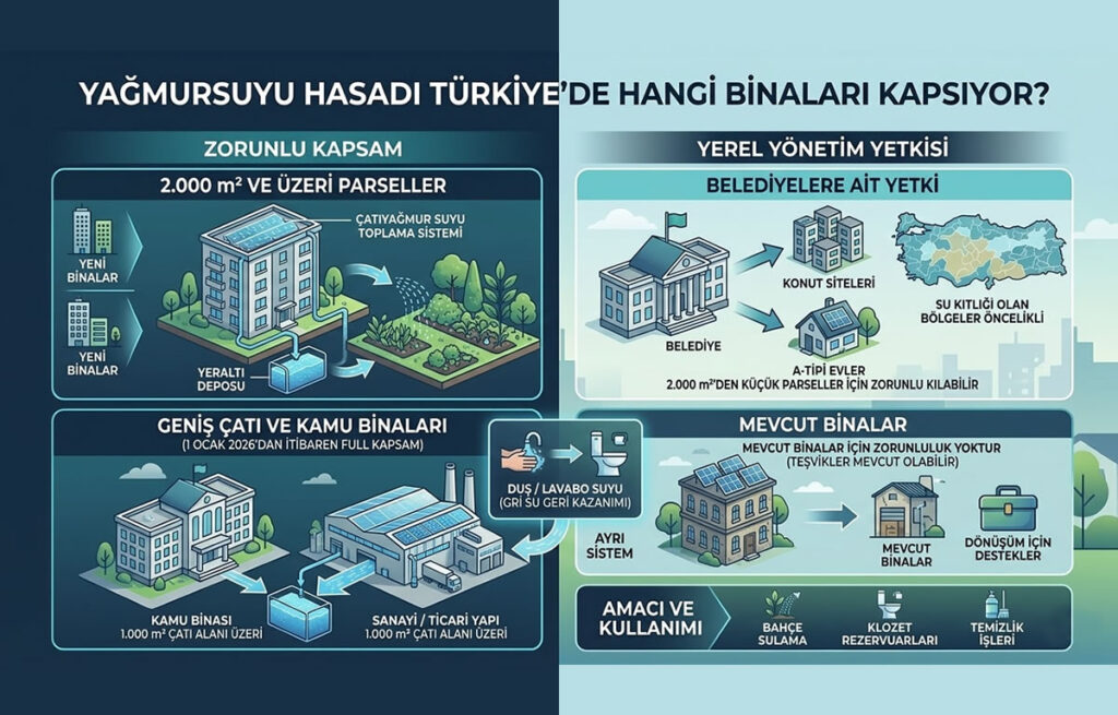Yağmursuyu Hasadı Türkiye'de Hangi Binaları Kapsıyor?