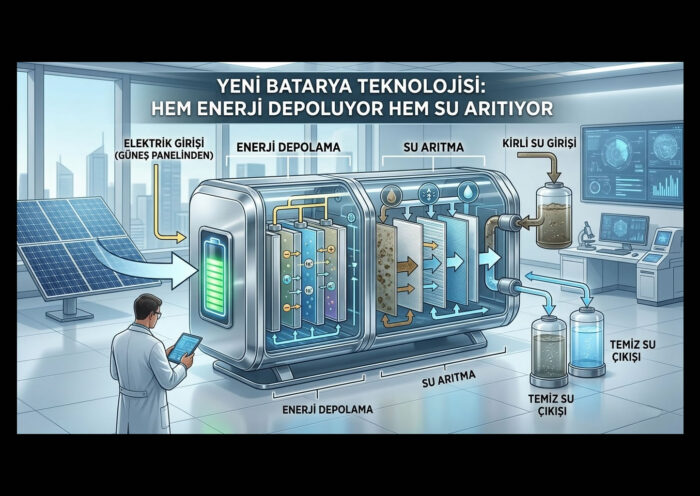 Yeni Batarya Teknolojisi Hem Enerji Depoluyor Hem Su Arıtıyor!